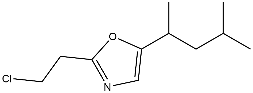 2-(2-chloroethyl)-5-(4-methylpentan-2-yl)-1,3-oxazole 구조식 이미지