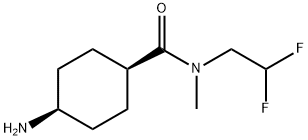 Cyclohexanecarboxamide, 4-amino-N-(2,2-difluoroethyl)-N-methyl-, cis- Structure