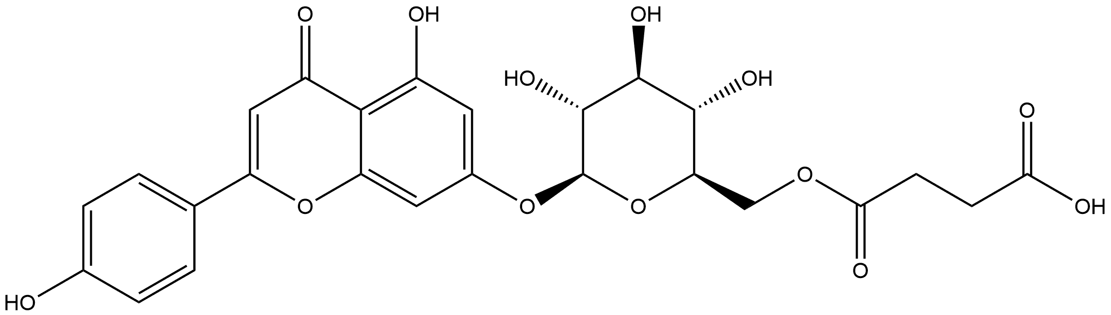 apigeinn-7-O-(6"-O-succinyl)glucoside Structure