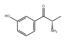 1-Propanone, 2-amino-1-(3-hydroxyphenyl)-, (2S)- 구조식 이미지