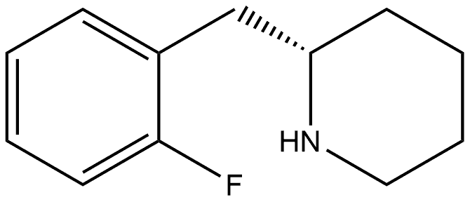 (S)-2-(2-fluorobenzyl)piperidine Structure