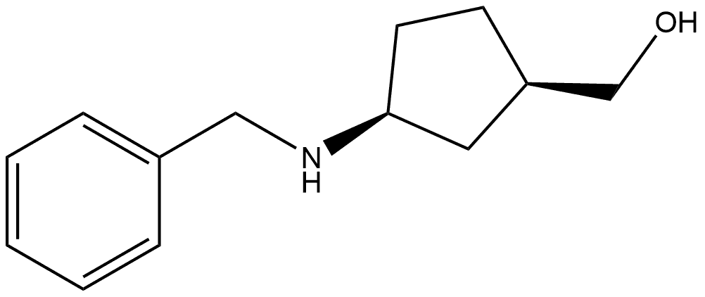 (1R,3S)-3-[(Phenylmethyl)amino]cyclopentanemethanol Structure