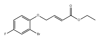 2-Butenoic acid, 4-(2-bromo-4-fluorophenoxy)-, ethyl ester, (2E)- Structure