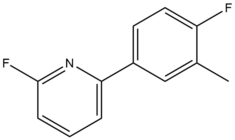 2-Fluoro-6-(4-fluoro-3-methylphenyl)pyridine Structure