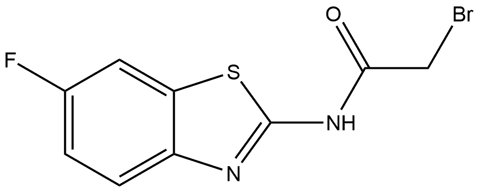 2-Bromo-N-(6-fluoro-2-benzothiazolyl)acetamide Structure