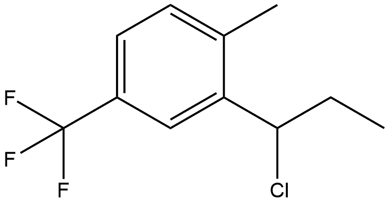 2-(1-Chloropropyl)-1-methyl-4-(trifluoromethyl)benzene 구조식 이미지