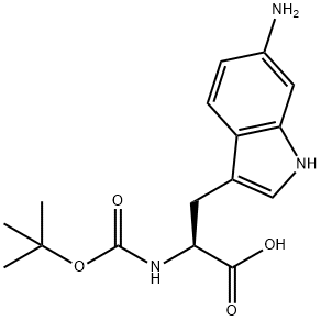 6-Amino-N-[(1,1-dimethylethoxy)carbonyl]-L-tryptophan Structure