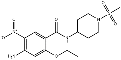 4-amino-2-ethoxy-N-(1-(methylsulfonyl)piperidin-4-yl)-5-nitrobenzamide Structure