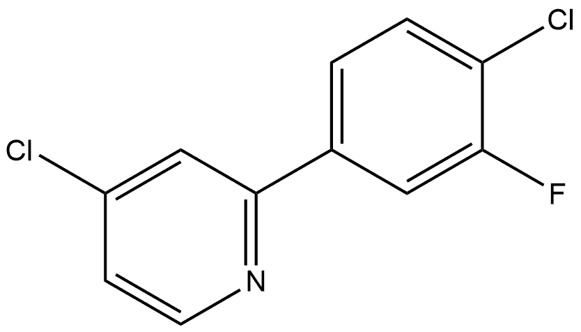 4-Chloro-2-(4-chloro-3-fluorophenyl)pyridine Structure