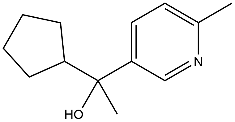 α-Cyclopentyl-α,6-dimethyl-3-pyridinemethanol Structure