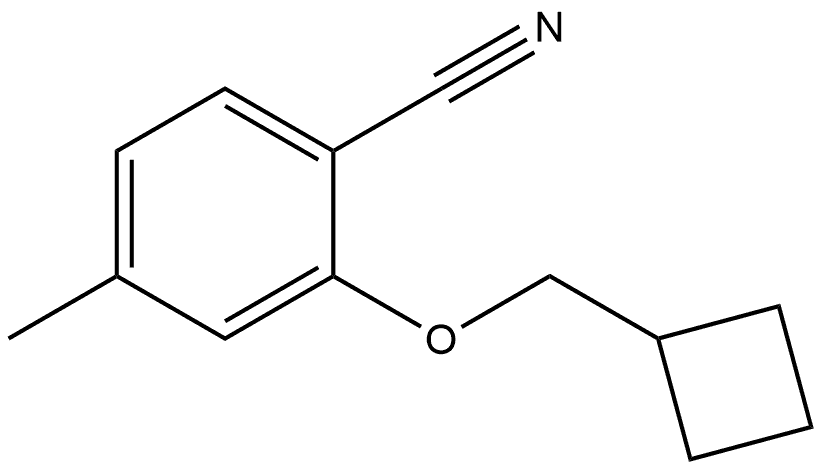 2-(Cyclobutylmethoxy)-4-methylbenzonitrile Structure