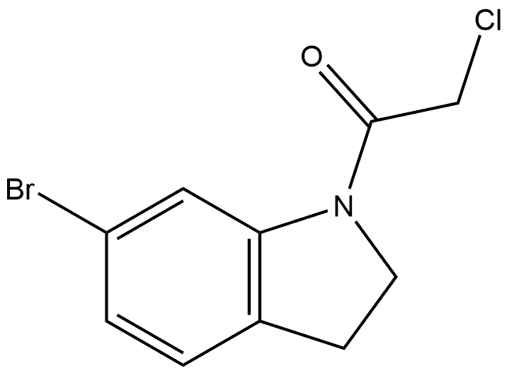 1-(6-Bromo-2,3-dihydro-1H-indol-1-yl)-2-chloroethanone Structure