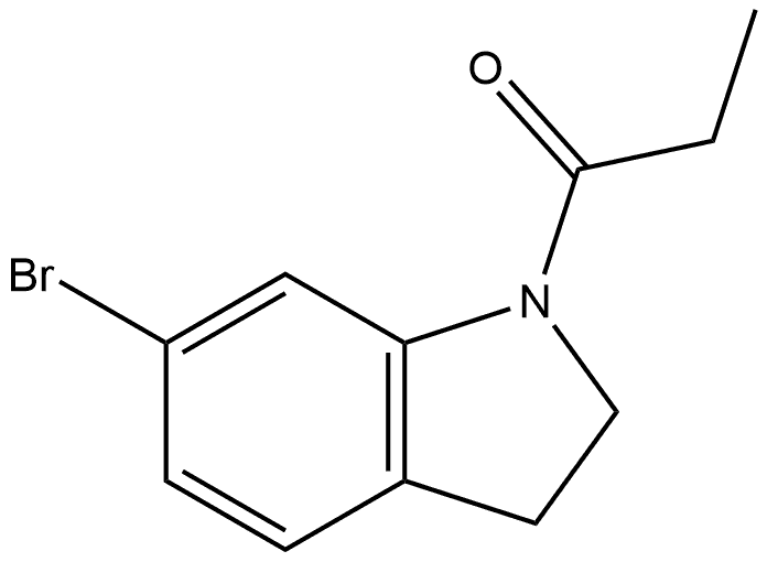 1-(6-Bromo-2,3-dihydro-1H-indol-1-yl)-1-propanone Structure