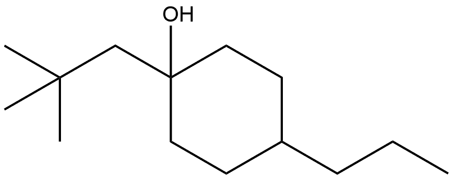 1-(2,2-Dimethylpropyl)-4-propylcyclohexanol Structure