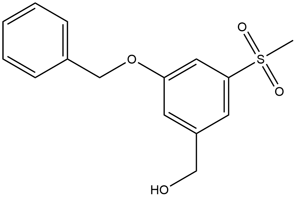 3-(Methylsulfonyl)-5-(phenylmethoxy)benzenemethanol Structure