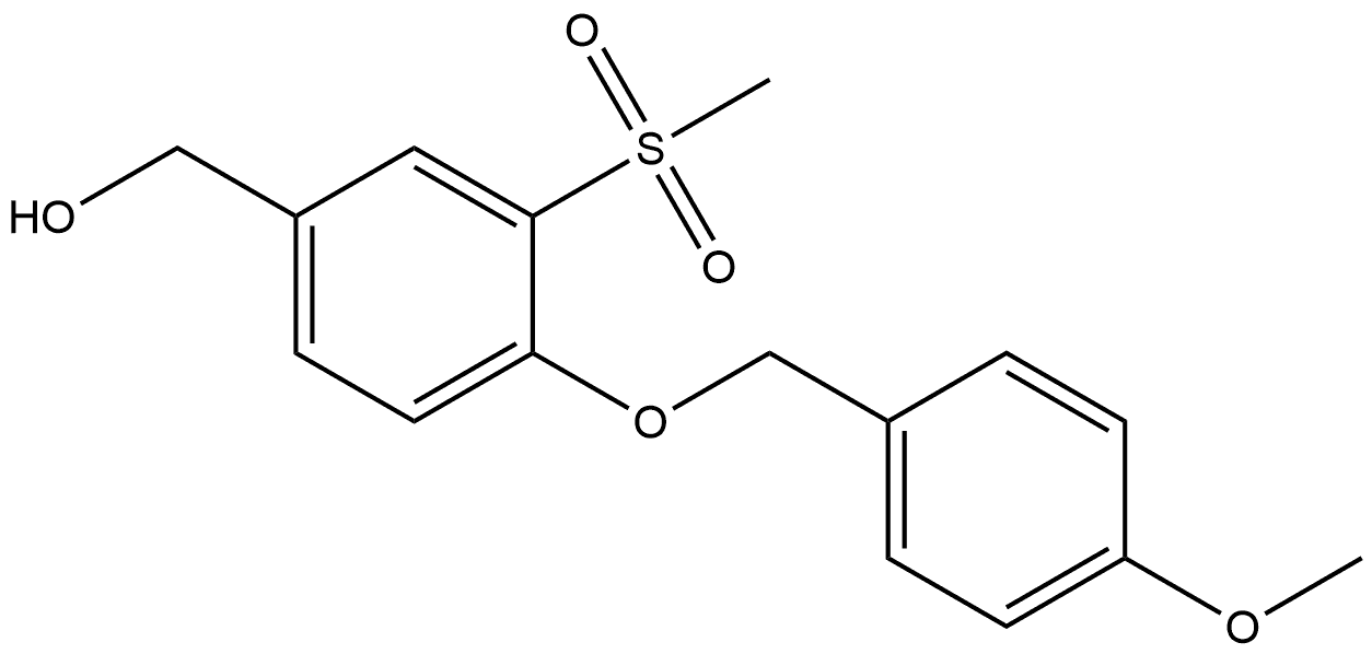 4-[(4-Methoxyphenyl)methoxy]-3-(methylsulfonyl)benzenemethanol Structure