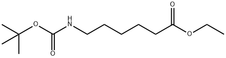 Hexanoic acid, 6-[[(1,1-dimethylethoxy)carbonyl]amino]-, ethyl ester Structure