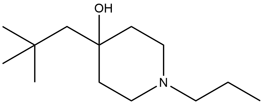 4-(2,2-Dimethylpropyl)-1-propyl-4-piperidinol Structure