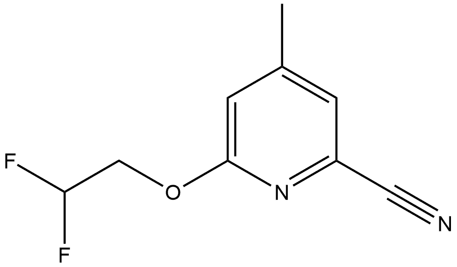 6-(2,2-Difluoroethoxy)-4-methyl-2-pyridinecarbonitrile Structure