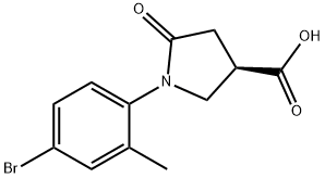 3-Pyrrolidinecarboxylic acid, 1-(4-bromo-2-methylphenyl)-5-oxo-, (3R)- Structure