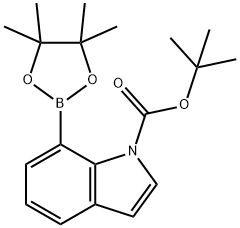 1H-Indole-1-carboxylic acid, 7-(4,4,5,5-tetramethyl-1,3,2-dioxaborolan-2-yl)-, 1,1-dimethylethyl ester Structure