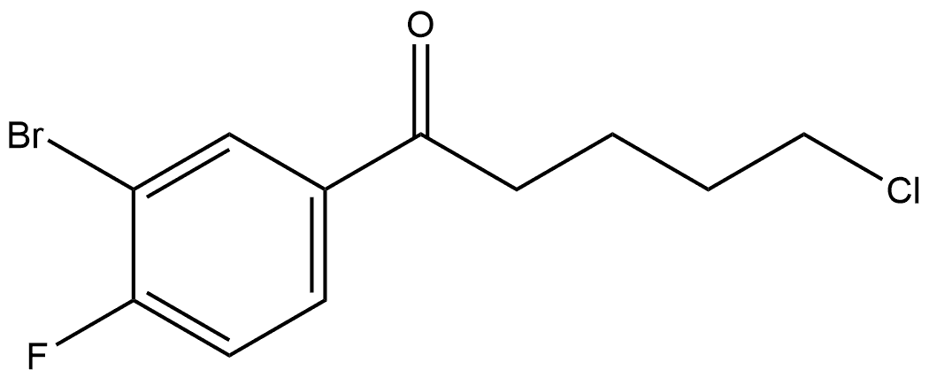 1-(3-Bromo-4-fluorophenyl)-5-chloro-1-pentanone Structure