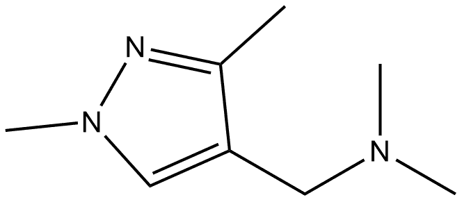 N,N,1,3-Tetramethyl-1H-pyrazole-4-methanamine Structure