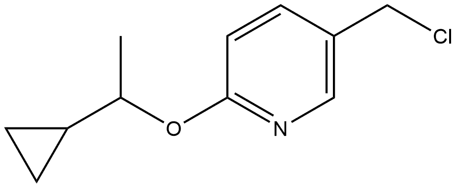 5-(Chloromethyl)-2-(1-cyclopropylethoxy)pyridine Structure