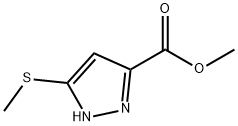 methyl 
3-(methylsulfanyl)-1H-pyrazole-5-carboxylate Structure