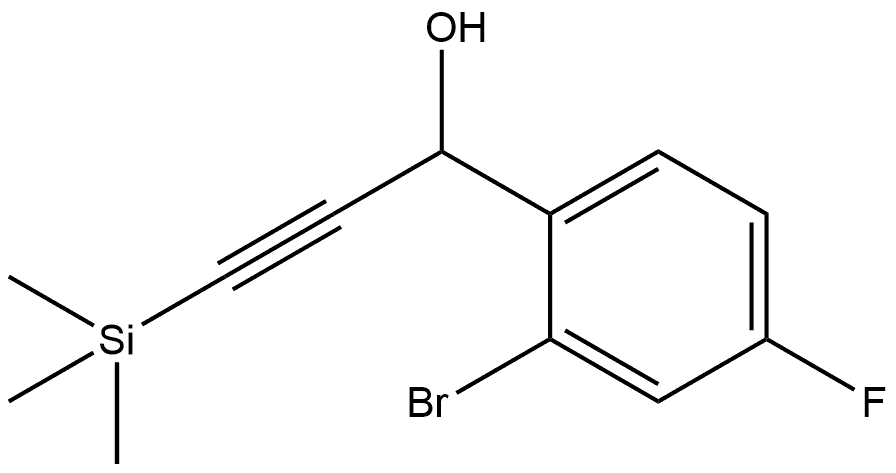 2-Bromo-4-fluoro-α-[2-(trimethylsilyl)ethynyl]benzenemethanol Structure