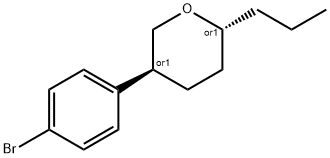 2H-Pyran, 5-(4-bromophenyl)tetrahydro-2-propyl-, (2R,5S)-rel- Structure