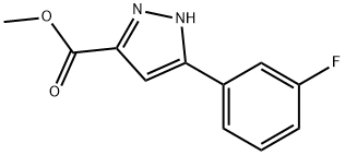 1H-Pyrazole-3-carboxylic acid, 5-(3-fluorophenyl)-, methyl ester Structure