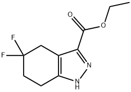 1H-Indazole-3-carboxylic acid, 5,5-difluoro-4,5,6,7-tetrahydro-, ethyl ester Structure
