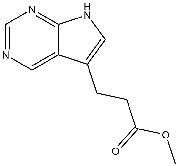 methyl 3-(7H-pyrrolo[2,3-d]pyrimidin-5-yl)propanoate Structure