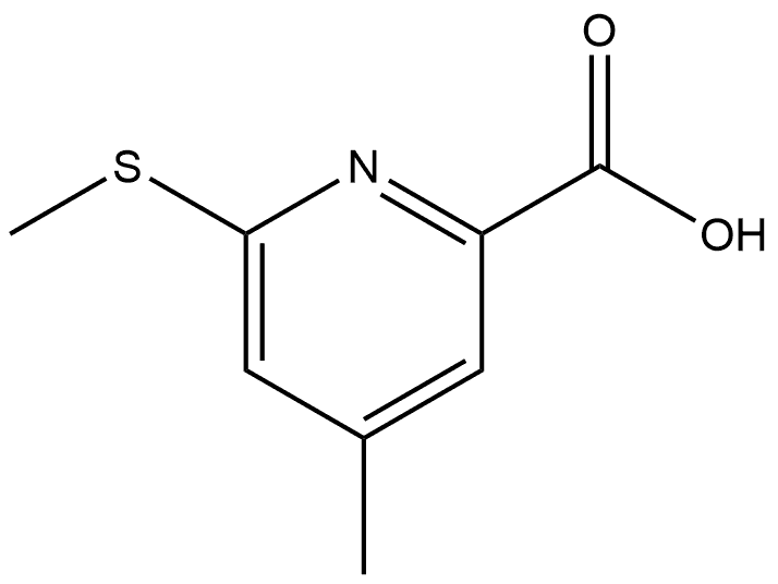 4-Methyl-6-(methylthio)-2-pyridinecarboxylic acid Structure