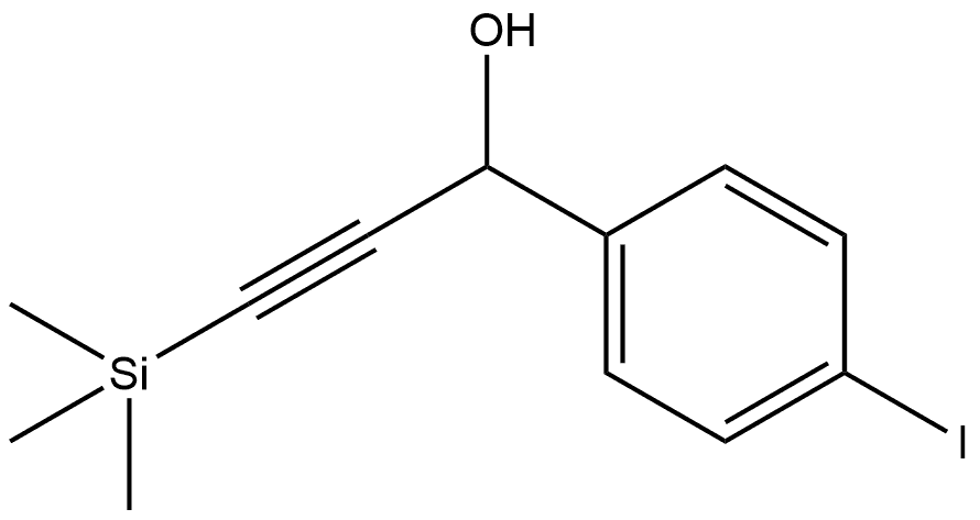 4-Iodo-α-[2-(trimethylsilyl)ethynyl]benzenemethanol 구조식 이미지