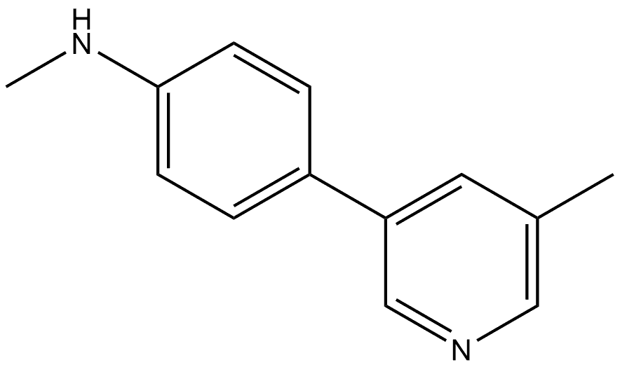 N-Methyl-4-(5-methyl-3-pyridinyl)benzenamine Structure