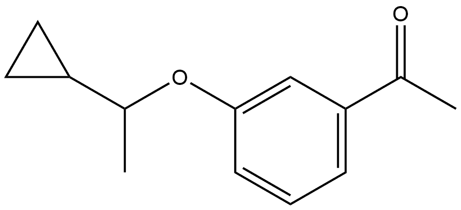 1-[3-(1-Cyclopropylethoxy)phenyl]ethanone Structure