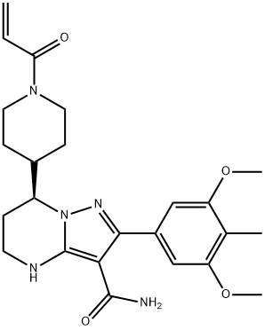 (7S)-2-(3,5-Dimethoxy-4-methylphenyl)-4,5,6,7-tetrahydro-7-[1-(1-oxo-2-propen-1-yl)-4-piperidinyl]pyrazolo[1,5-a]pyrimidine-3-carboxamide Structure