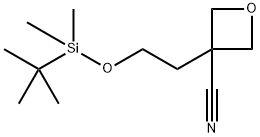 3-Oxetanecarbonitrile, 3-[2-[[(1,1-dimethylethyl)dimethylsilyl]oxy]ethyl]- 구조식 이미지