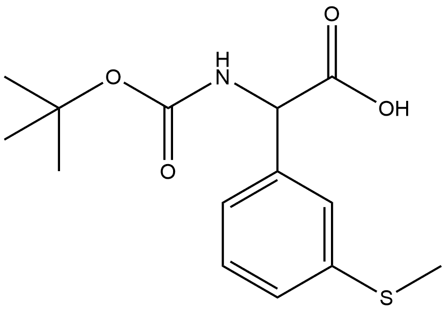 2-((tert-butoxycarbonyl)amino)-2-(3-(methylthio)phenyl)acetic acid Structure