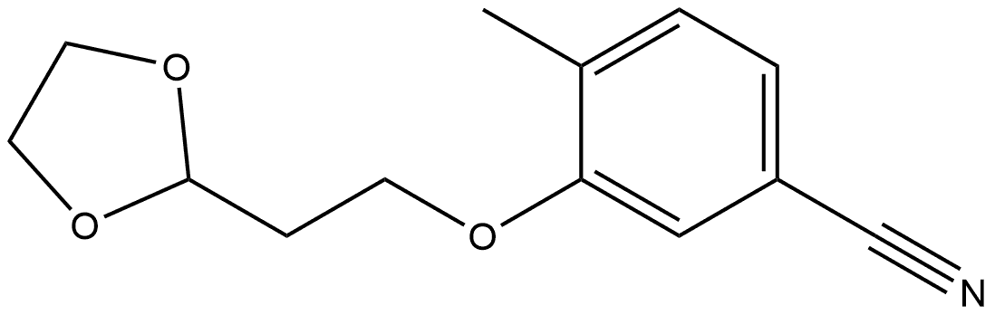 3-[2-(1,3-Dioxolan-2-yl)ethoxy]-4-methylbenzonitrile Structure