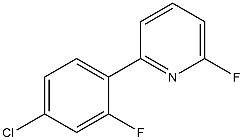 2-(4-Chloro-2-fluorophenyl)-6-fluoropyridine Structure