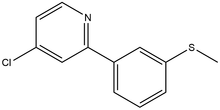 Pyridine, 4-chloro-2-[3-(methylthio)phenyl]- Structure