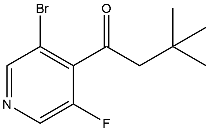 1-(3-Bromo-5-fluoro-4-pyridinyl)-3,3-dimethyl-1-butanone Structure