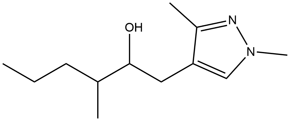 1,3-Dimethyl-α-(1-methylbutyl)-1H-pyrazole-4-ethanol Structure