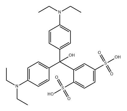 1,4-Benzenedisulfonic acid, 2-[bis[4-(diethylamino)phenyl]hydroxymethyl]- Structure