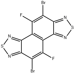 Naphtho[1,2-c:5,6-c']bis[1,2,5]thiadiazole, 5,10-dibromo-4,9-difluoro- Structure