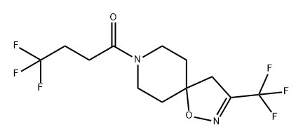 1-Butanone, 4,4,4-trifluoro-1-[3-(trifluoromethyl)-1-oxa-2,8-diazaspiro[4.5]dec-2-en-8-yl]- 구조식 이미지