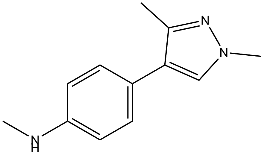 4-(1,3-Dimethyl-1H-pyrazol-4-yl)-N-methylbenzenamine Structure